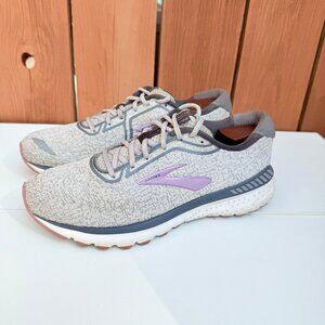 Brooks Adrenaline GTS 20 Womens Running Shoes Size 10.5 Gray & Purple